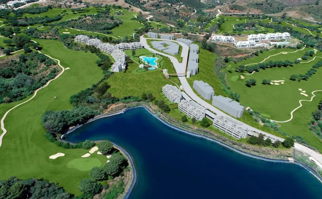 Vue aérienne - East-Facing Apartment with Pool in Mijas