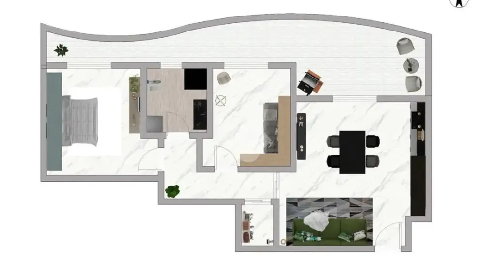 Plaan - Modern Apartment with Balcony in Central Vasto