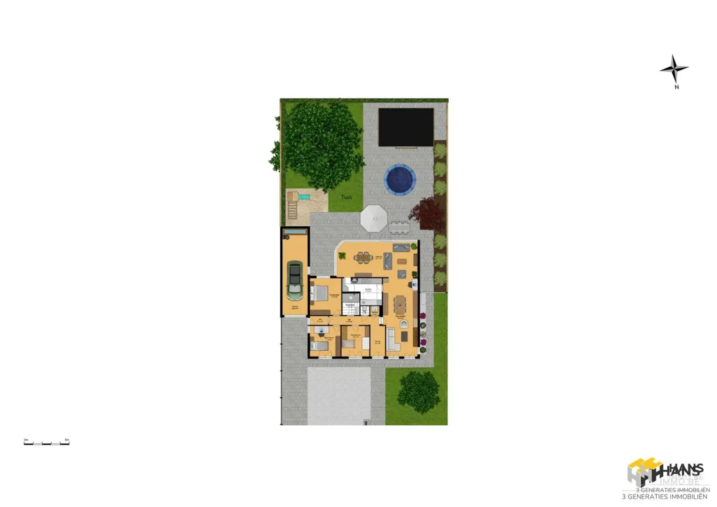 Planimetria - Low-Rise Villa with Garden in Edegem