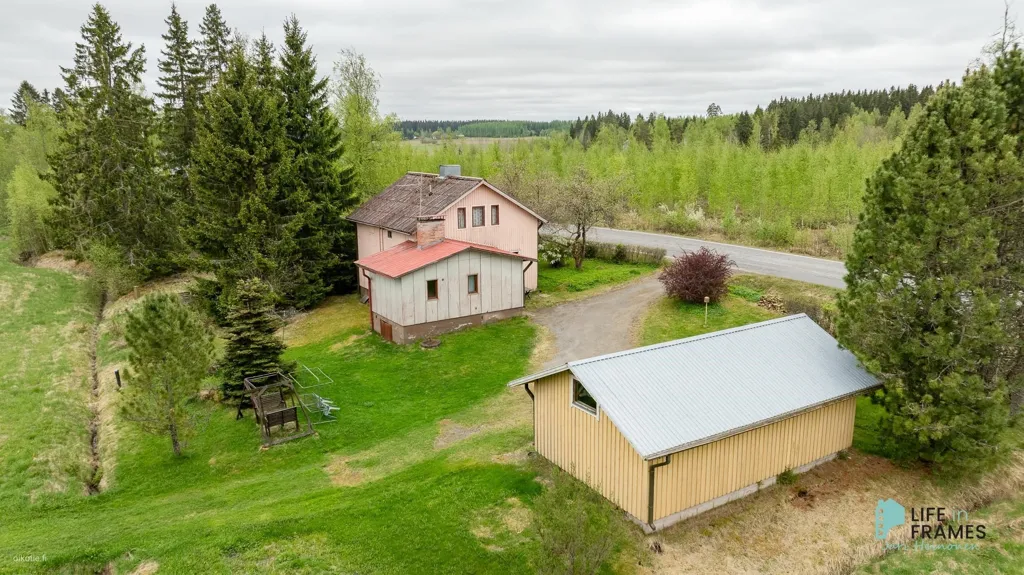 Vue aérienne - Detached House with Sauna on Large Plot in Sastamala