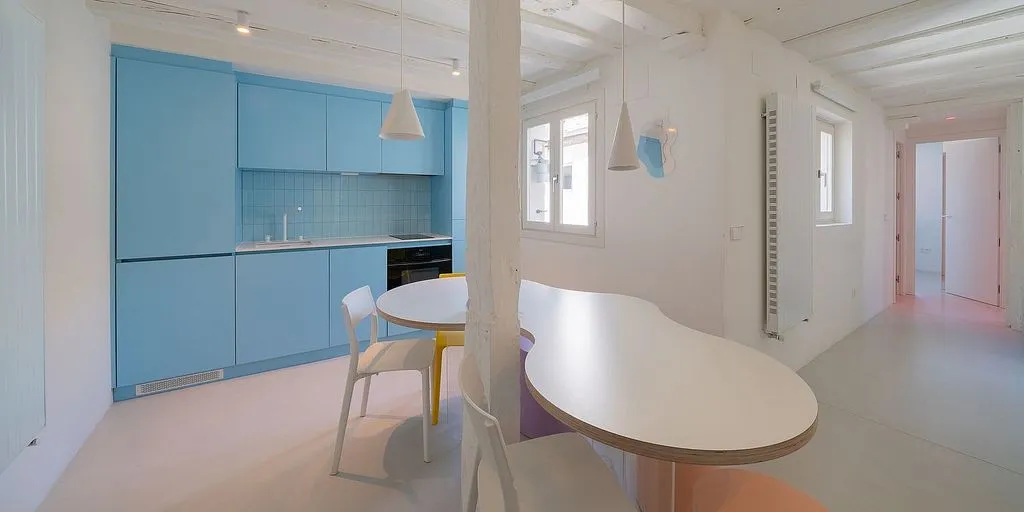 Kitchen - Furnished Flat with Historic Charm in Madrid