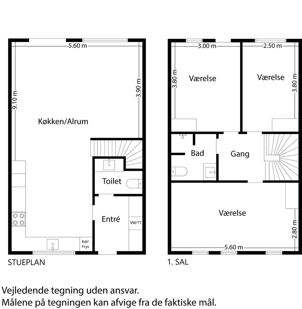 Plaan - 4-Bedroom Dutch-Style House in Vallensbæk
