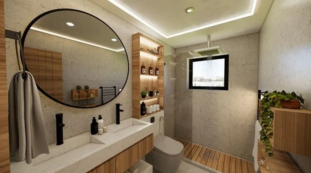 Bathrooms - Contemporary House with Pool in Sant Muç