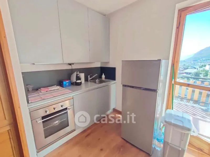 Cucina - Trilocale with Panoramic Terrace in Saint-Vincent