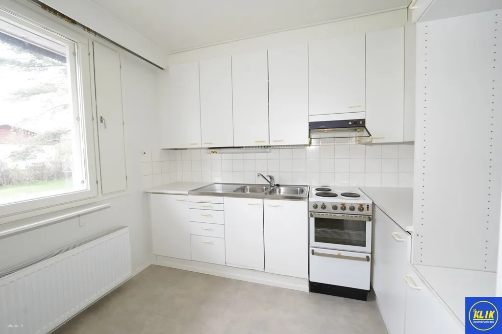 Kitchen - Modernised Flat with Terrace in Noormarkku