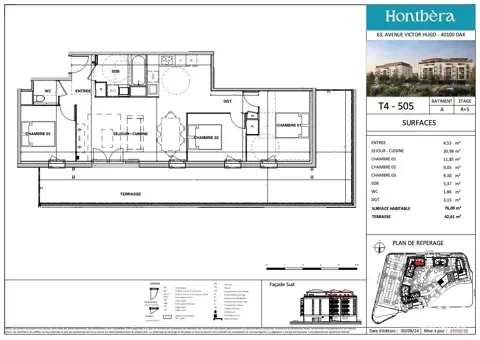 Plaan - Apartment with Terrace in Dax