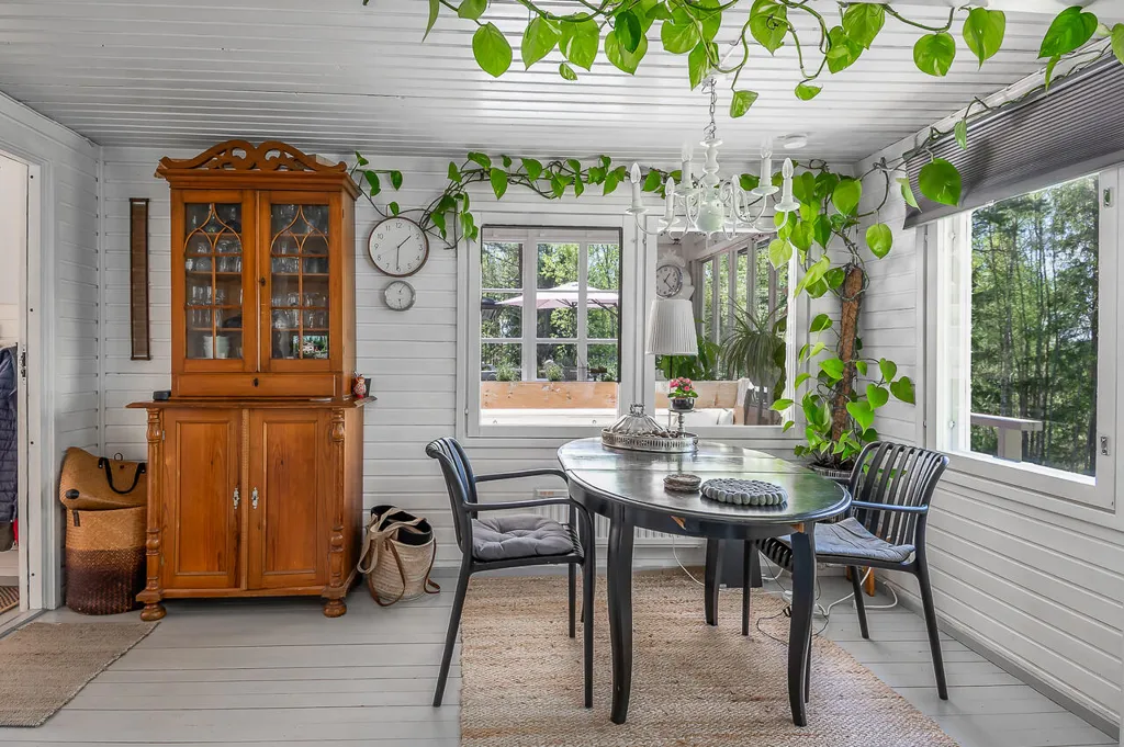 Dining Room - Cottage with Sauna in Österhankmo