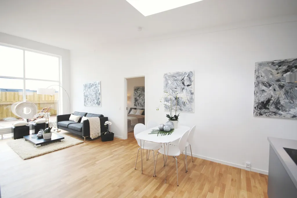 Séjour - Central Flat with Balcony in Smørum