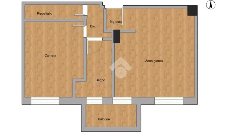Floor Plan - Rearranged Two-Bedroom in Milan