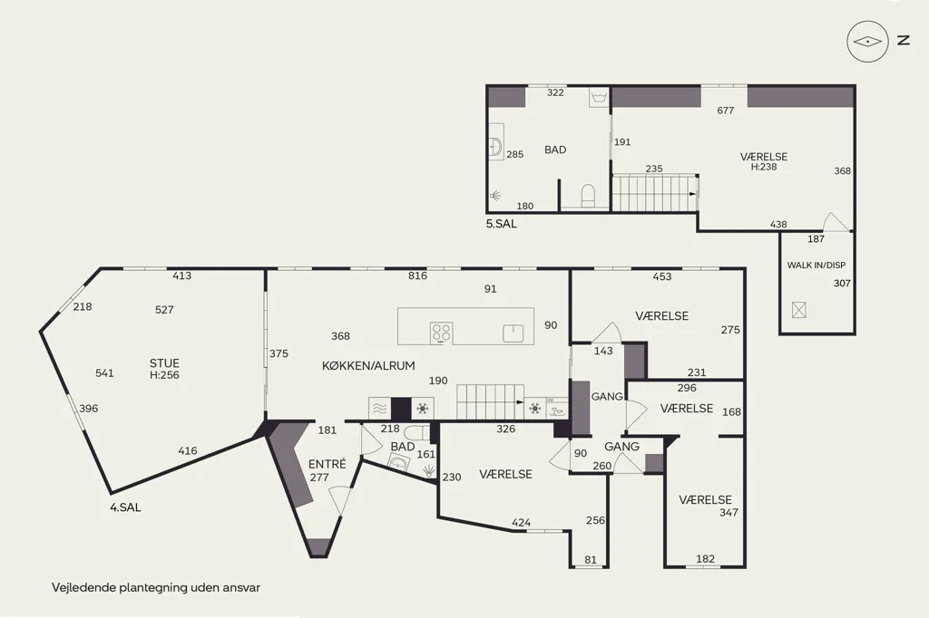 Plaan - Duplex with Historic Charm in Copenhagen V