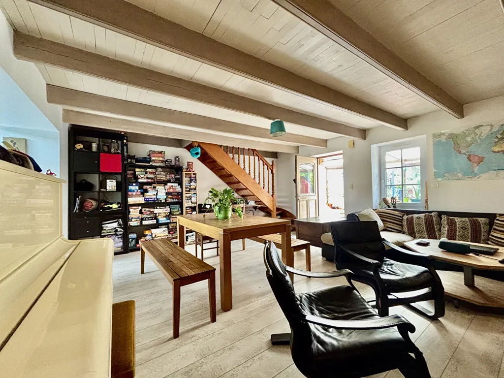 Living Room - Charmant House with Pool in Saint Nazaire