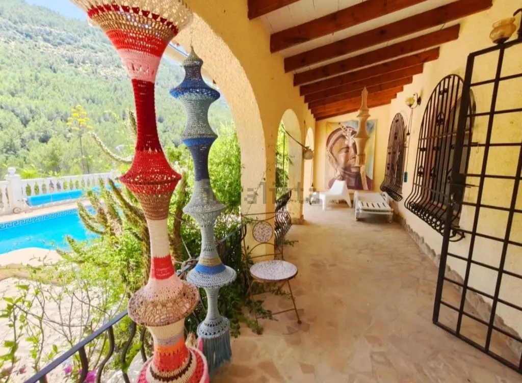 Terrasse - Luxury Finca with Pool in Castell de Castells