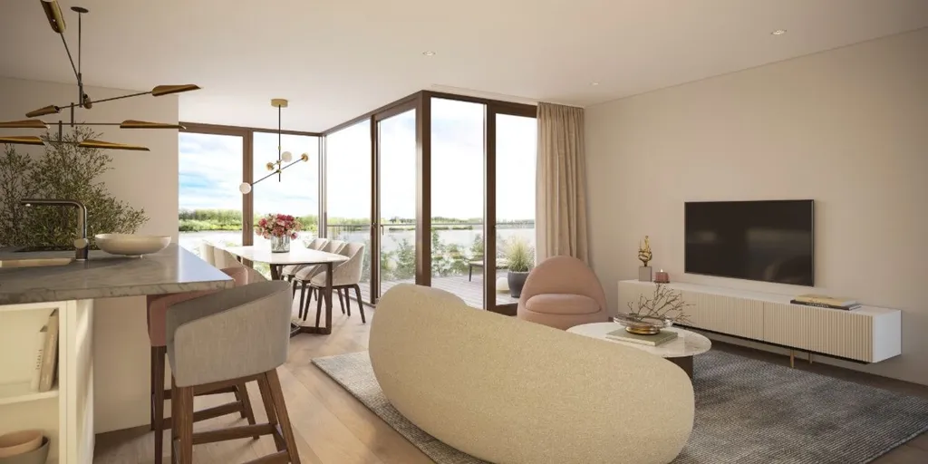 Séjour - Appartement avec terrasse dans le VIERPARK à Zelzate
