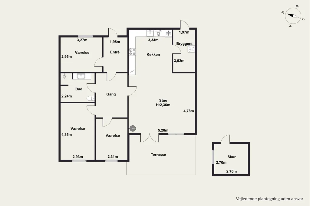 Plan - Terraced House with Garden in Hedehusene