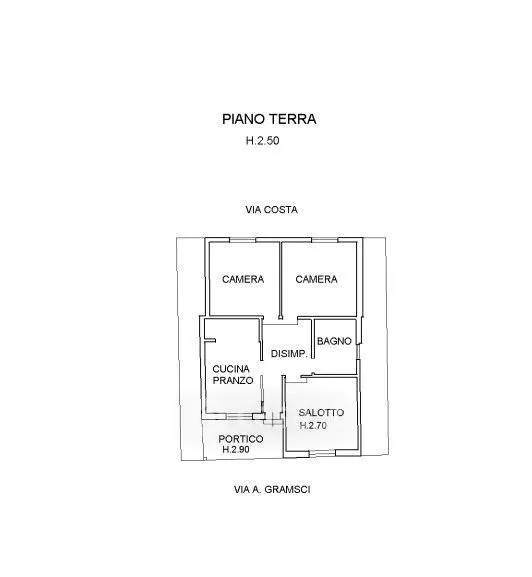 Plan - Independent House with Garage in Corbola