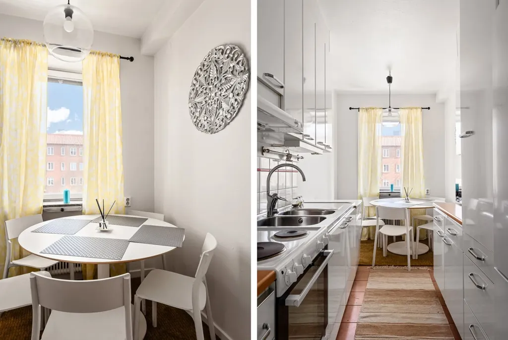 Salle à manger - Funkis Flat with South-Facing Balcony in Stockholm