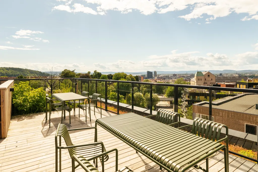 Balcony - 3-Bedroom Apartment with Garden Access in Oslo