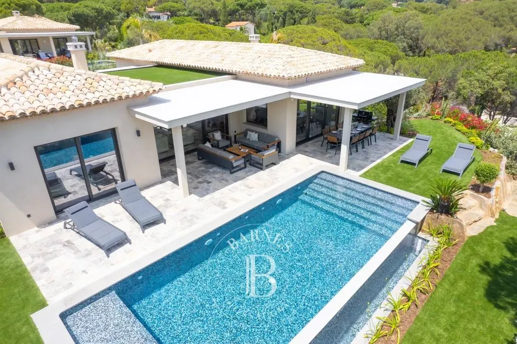 Vue aérienne - Villa Luxe avec Vue Mer à Sainte-Maxime