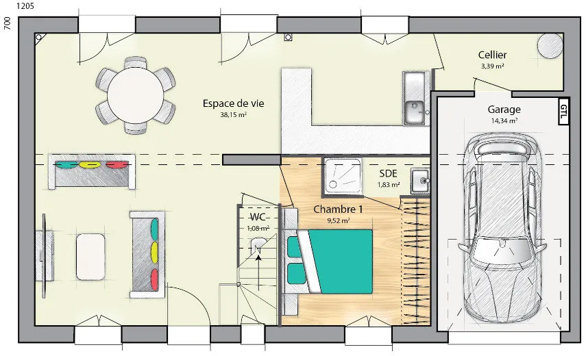 Plano - New 5-Bedroom House with Garden in Sagy