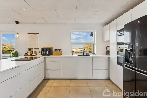 Köök - Villa with Scenic Views in Assentoft