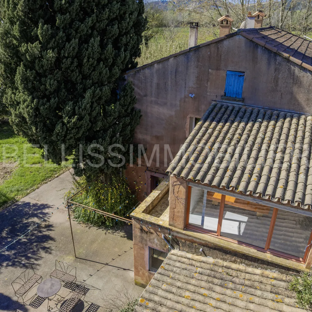 Vue aérienne - Maison de Luxe avec Piscine à Villeneuve-lès-Avignon