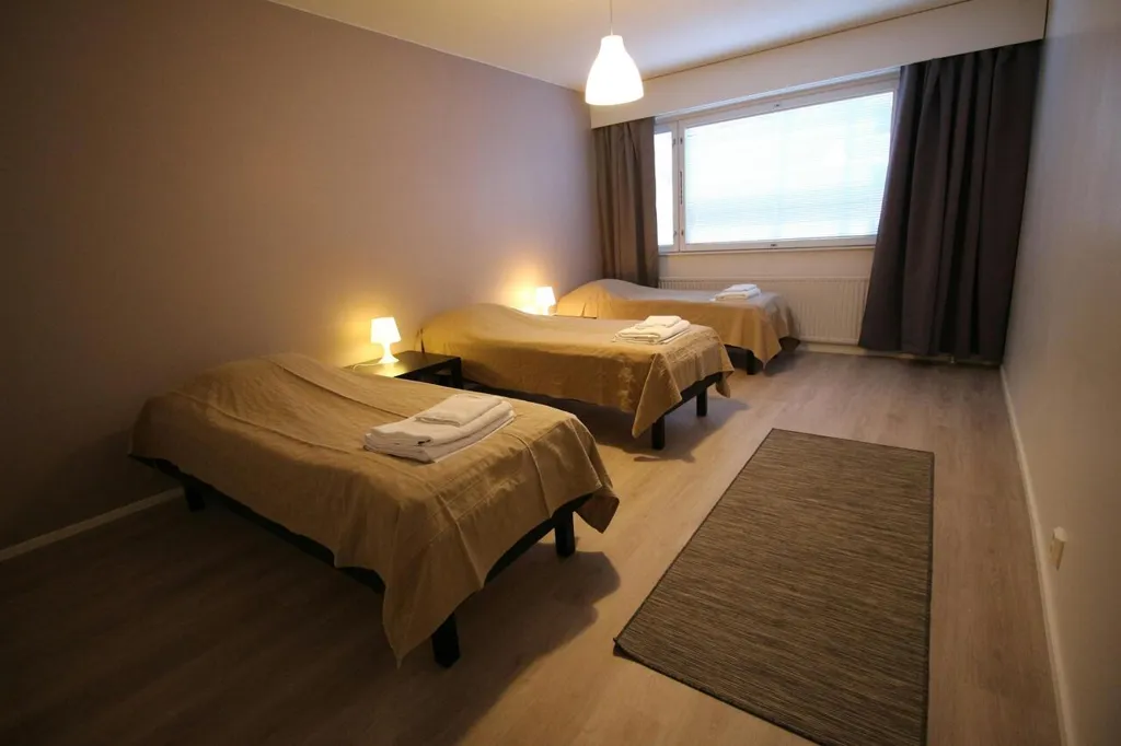 Bedrooms - Furnished Apartment with Balcony in Oulu