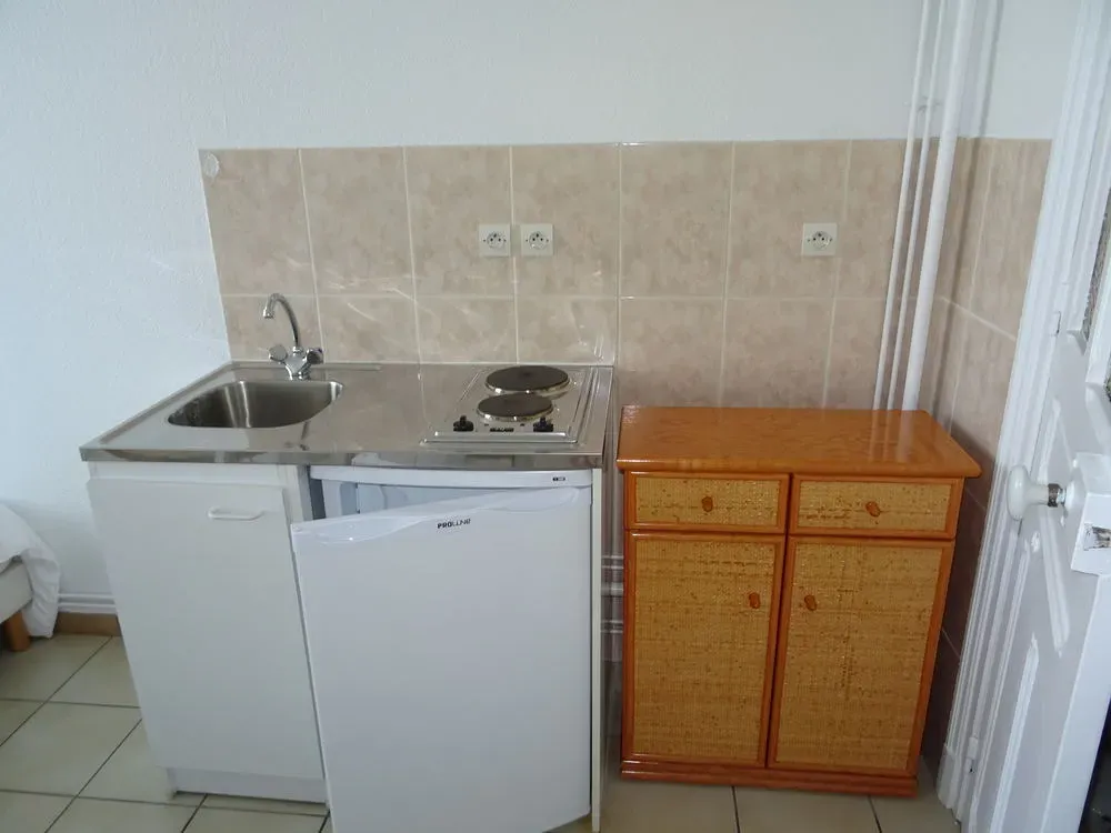 Cuisine - Studio ensoleillé avec vue jardin à Nancy