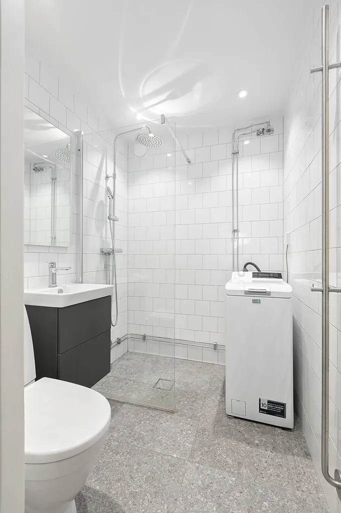 Bathrooms - Modern Flat with Balcony in Mariekäll