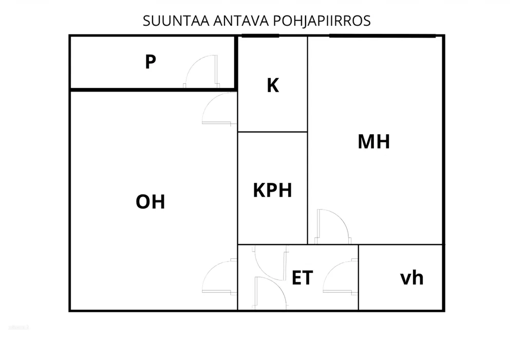 Plaan - First Floor Apartment with Balcony in Tampere
