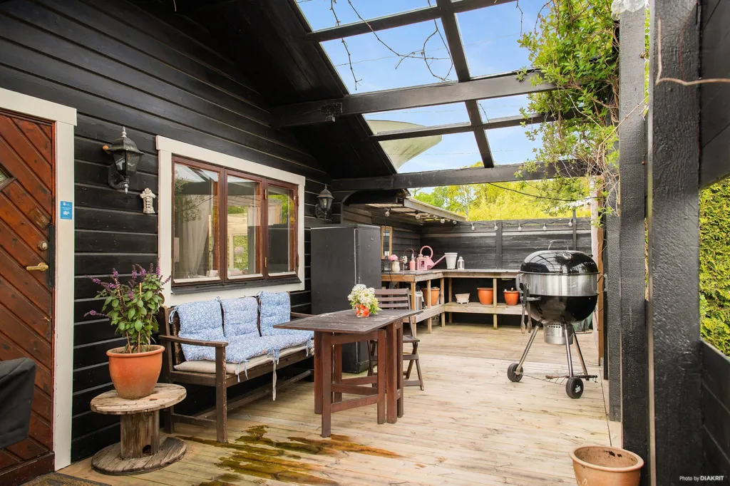 Terrasse - Charming Cottage with Garden in Sommarbyn Tornet