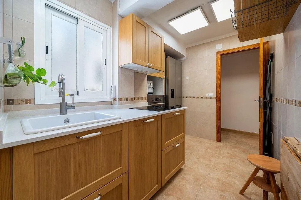 Cuisine - Reform Apartment with Balcony in Son Cotoner, Palma