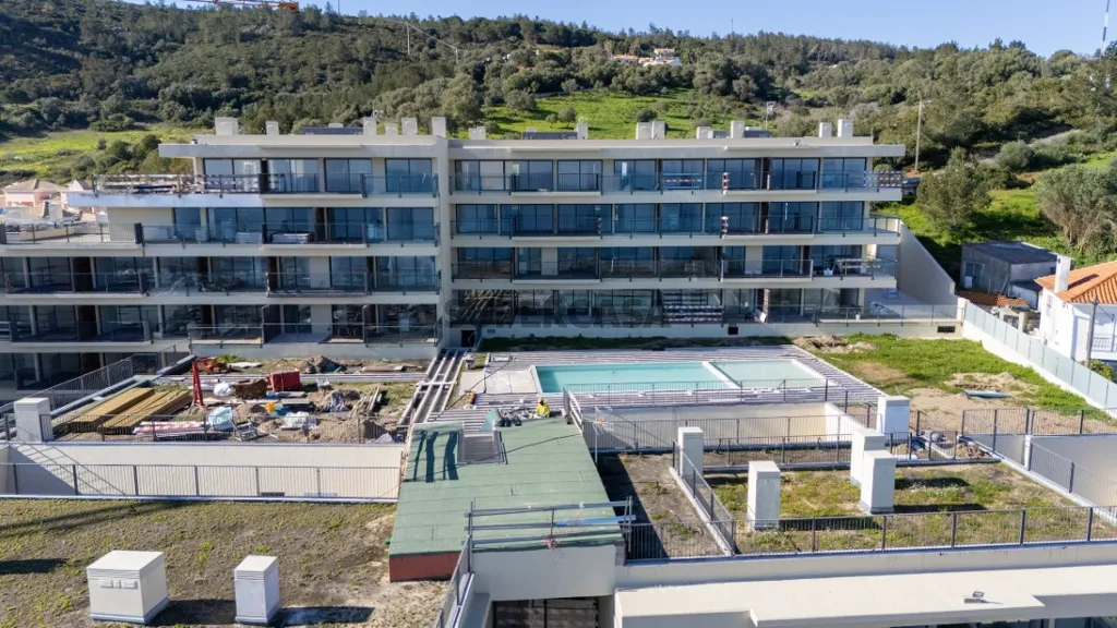 Vue aérienne - Duplex Flat with Sea View in Sesimbra