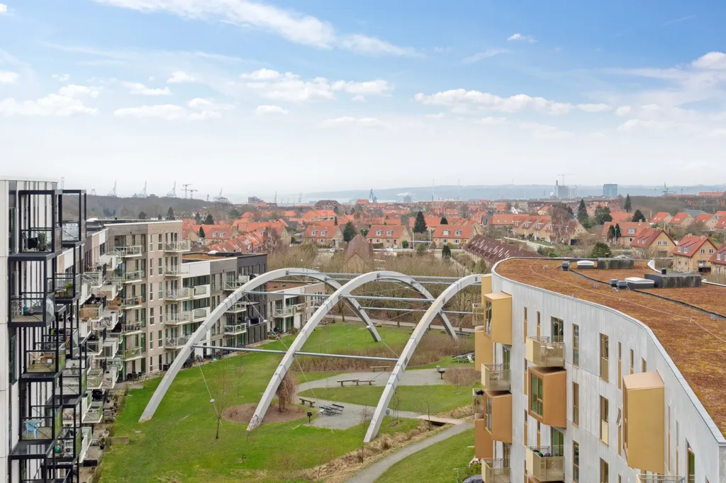 Balcon - 3-Bedroom Flat with Terrace in Risskov