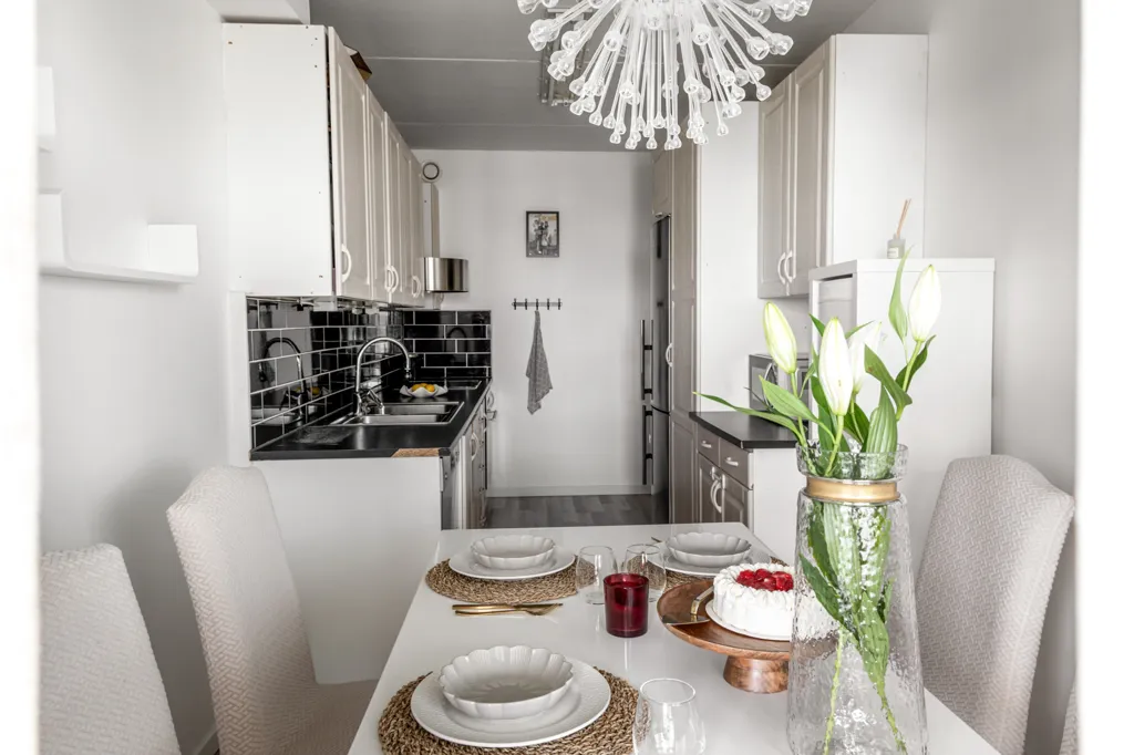 Salle à manger - Apartment with Balcony and Malmö View in Gavl
