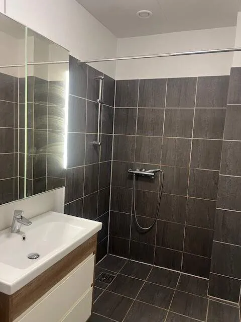 Salles de bain - Three-Bedroom Flat in Skive