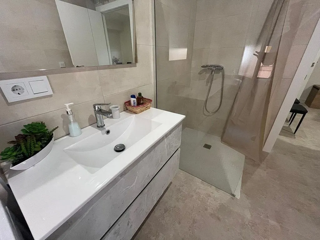 Bathrooms - Modernised Flat with Balcony in Almansa Centre