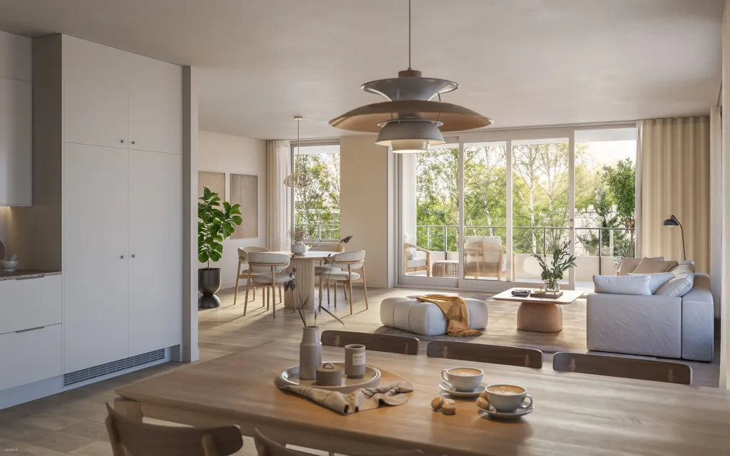 Soggiorno - New Build Apartment with Balcony in Espoo