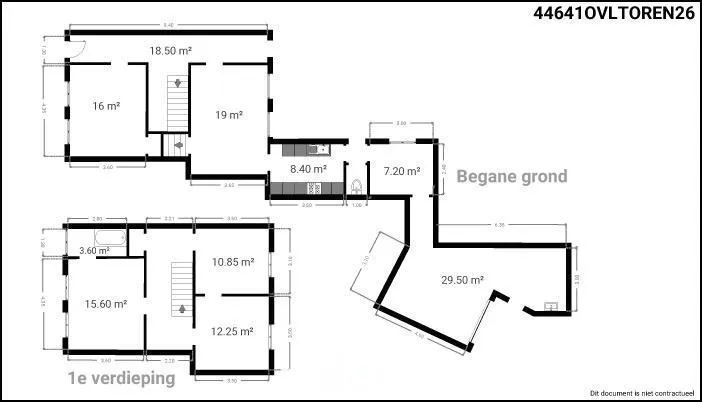 Plan - Maison à Rénover avec Garage au Centre de Lokeren
