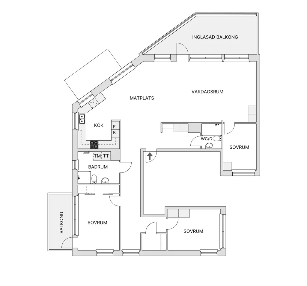 Floor Plan - Penthouse with River View in Skellefteå