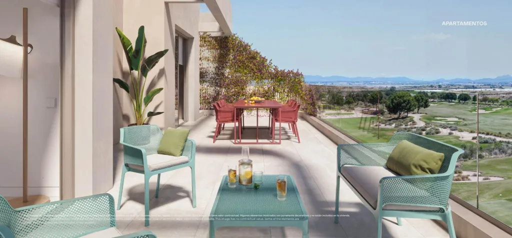 Terrass - Contemporary Golf Apartment in El Valle, Murcia
