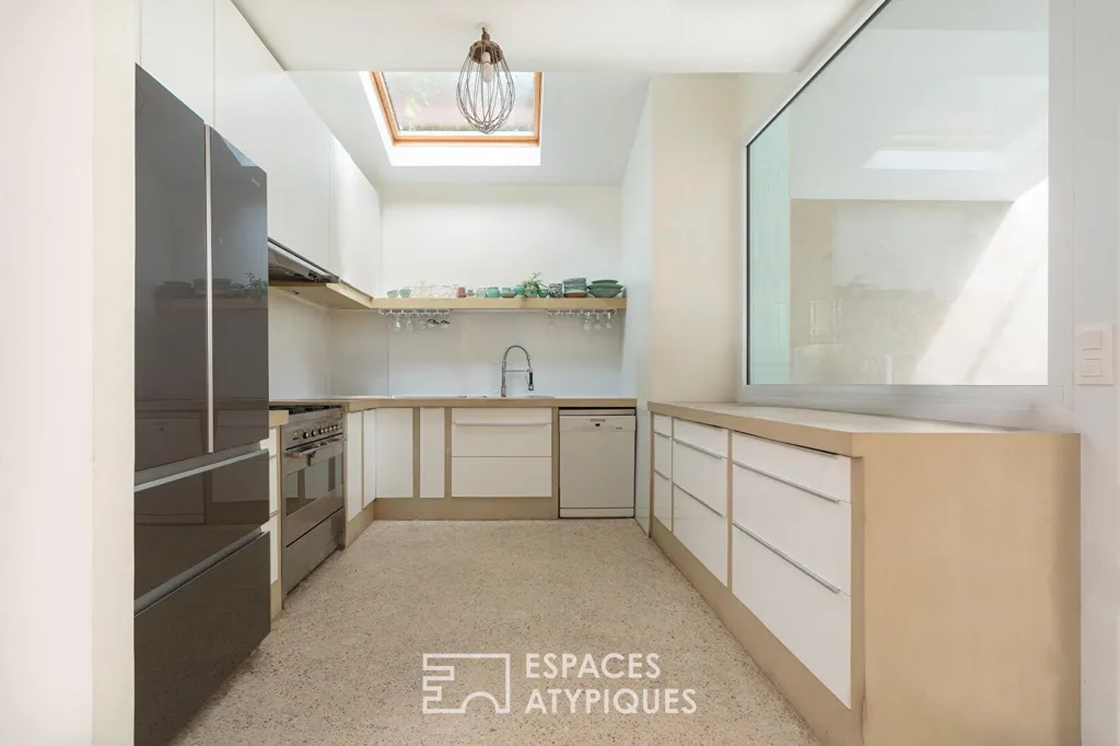 Köök - Loft with Indoor Pool in Charentonneau