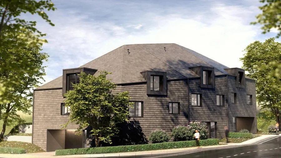 Architect's Terraced House with Terrace in Hautcharage
