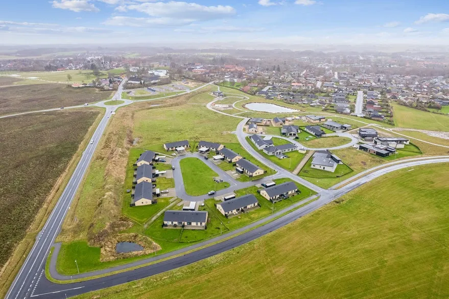 Vista aerea - Modern Rowhouses with Central Location in Jelling