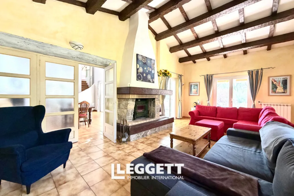 Living Room - Spacious Villa with Heated Pool in Callian