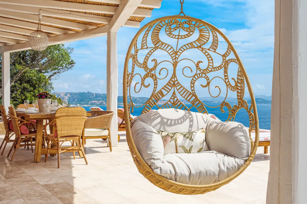 Terrace - Beachfront Villa with Pool in Porto Rafael