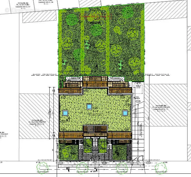 Plaan - Development Plot for 3 Semi-Detached Houses in Vitry-sur-Seine