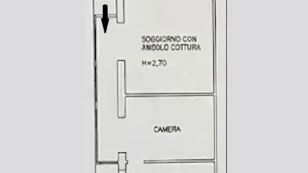 Plan - Armed Bilocale with Private Patio in Bologna