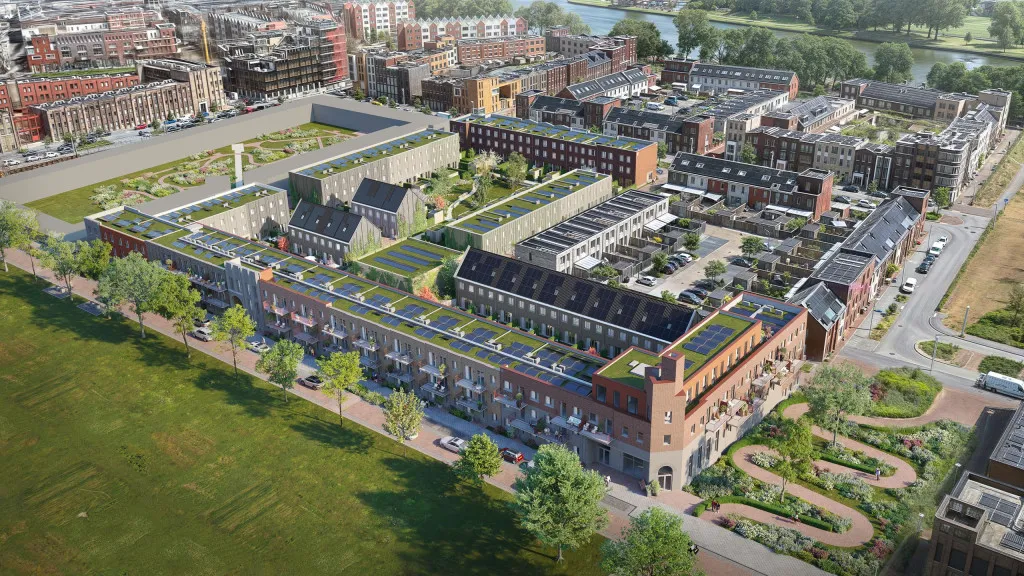 Vue aérienne - New Build Apartments in Utrecht