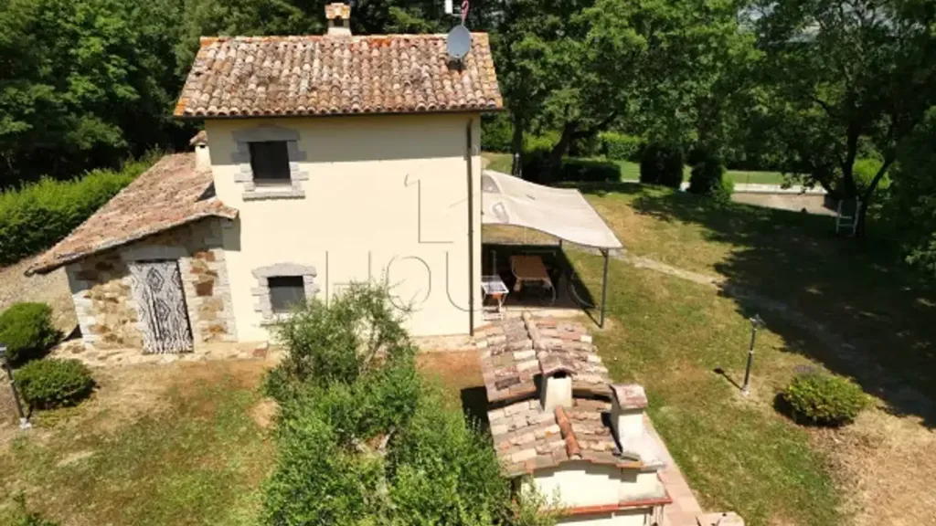 Vue aérienne - Rustic Casale with Pool in Città di Castello