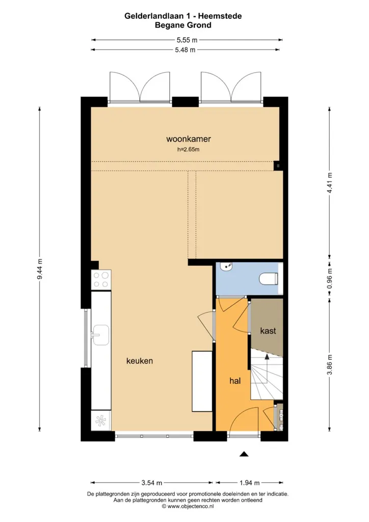 Plan - Extended Corner House with Garden in Heemstede